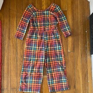 Alice + Ames Colorful Plaid Kids Jumpsuit